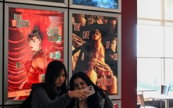Fans attend 'Taylor Swift: The Official Release Party of a Showgirl' at a movie theater in Bethesda, Maryland