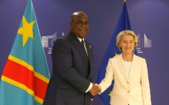 Tshisekedi met European Commission head Von der Leyen on the sidelines of the forum in Brussels