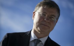 The European Union's economy commissioner Valdis Dombrovskis says G7 finance leaders have agreed to work in a coordinated way on tapping Russian assets to support Ukraine