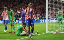 Thiago Almada (C) netted his first goal for the club after 69 minutes to break Osasuna's resistence and decide the game