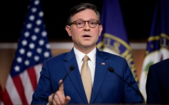 Speaker of the House Mike Johnson speaks during a news conference on Capitol Hill on October 20, 2025