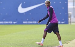 Barcelona forward Lamine Yamal trains ahead of the clash with Real Madrid in La Liga on Sunday at the Santiago Bernabeu