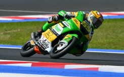 Swiss Moto3 rider Noah Dettwiler in action last month