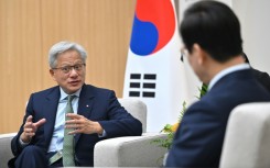 Nvidia founder and CEO Jensen Huang met South Korean President Lee Jae Myung as the US tech giant said it would supply 260,000 of its cutting-edge chips to the country