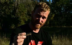 Cody Blanchard of Heritage Gold Rush uses his metal detector -- he is turning his hobby into a business amid the renewed interest in prospecting