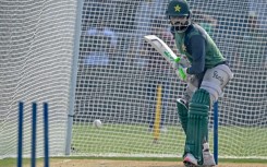 Pakistan's Babar Azam attends a practice session on the eve of their first ODI against South Africa at Iqbal Stadium in Faisalabad