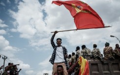 A TPLF supporter during the civil war in 2021