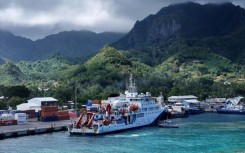 Chinese research vessel Da Yang Hao arrives at Avatiu Harbour in the Cook Islands