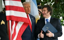 Argentine President Javier Milei, pictured with US leader Donald Trump at the White House in October, will skip the G20 summit in South Africa