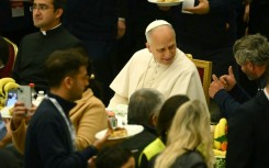 Pope Leo lunched with more than 1,300 homeless and disadvantaged people, disabled people and refugees