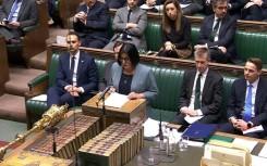 Britain's Home Secretary Shabana Mahmood makes a statement on sweeping changes to the UK's asylum system, including drastically cutting protections for refugees and their children