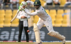 South Africa's Senuran Muthusamy on his way to fifty against India