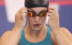 Canada's Penny Oleksiak at swimming competition in the US state of Illinois in March 2025