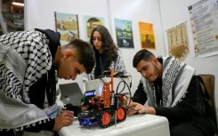 The Palestinian delegation to the World Robot Olympiad in Singapore left without a medal, but with a sense of pride