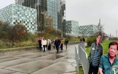 Outside the ICC ahead of temporary release ruling for Philippines ex-president Duterte