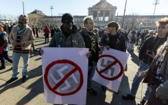 The demonstrators were protesting a rise of far-right rhetoric in Croatia
