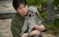 Fifteen-year-old poodle Jason was rescued by firefighters from the Wang Fuk Court blaze and reunited with owner Jacky Lee