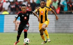 A goal from Relebohile Mofokeng (L) won the South African League Cup for Orlando Pirates.