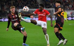 One of the arrested players was Metehan Baltaci, a defender for Turkish Super Lig club Galatasary, seen here on the left at a match against AZ Alkmaar in November last year