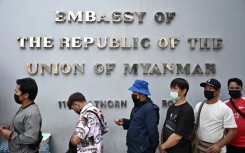 The phased election is slated to begin in certain parts of the country in late December, but early voting abroad has begun at a few Myanmar embassies