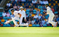 England's Ben Stokes reacts after being struck by the ball during day four