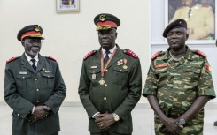 Guinea Bissau Army general Horta N'Tam (centre) is head of the new military junta in Guinea Bissau
