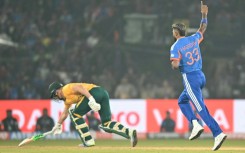 India's Hardik Pandya (R) had South Africa's David Miller out for one with his first ball