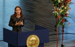 Ana Corina Sosa Machado accepted the Nobel Peace Prize on her mother's behalf