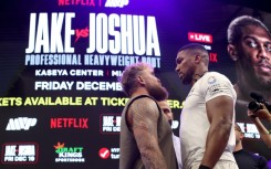 Jake Paul and Anthony Joshua face off ahead of their Netflix-backed fight in Miami