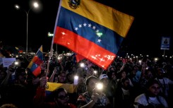 Supporters of Venezuela's President Nicolas Maduro held a peace rally in Caracas on December 15