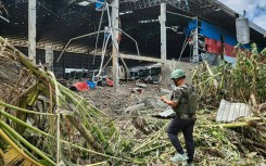 Thai fighter jets dropped three bombs in an area of Poipet city on Thursday morning, the Cambodian interior ministry said