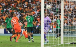 Sebastien Haller (2L) scores the goal that won the 2024 Africa Cup of Nations for Ivory Coast