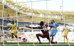 Theo Bongonda finishes past goalkeeper Saturnin Allagbe to give DR Congo a 1-0 win against Benin at the Africa Cup of Nations on Tuesday