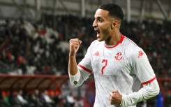 Elias Achouri was the star for Tunisia in their comfortable win over Uganda in the rain in Rabat