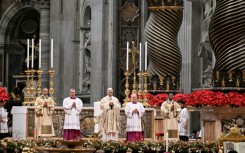 Pope Leo XIV was presiding over his first Christmas services as pontiff