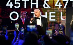 US President Donald Trump during the New Year's Eve Party at his Mar-a-Lago residence in Palm Beach, Florida