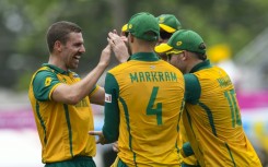 South Africa's leading wicket taker at the T20 2024 World Cup Anrich Nortje (L) will hope to repeat that feat in this year's edition