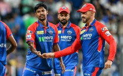 Mustafizur Rahman (L) during his time with Delhi Capitals