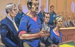 Courtroom sketch of deposed Venezuela president Nicolas Maduro in court in New York