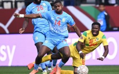 Sunderland's Noah Sadiki in action for the Democratic Republic of Congo at the Africa Cup of Nations in Morocco