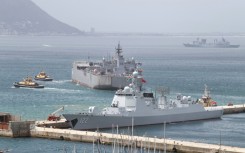 Two Chinese and an Iranian warship were docked off South Africa's naval base near Cape Town ahead of exercises of navies in the BRICS Plus grouping