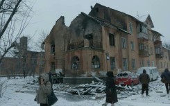 Aftermath of overnight Russian strike in Kyiv