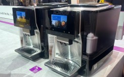 German group Bosch presented its fully automated 800 Series coffee machine (sold from $1,700) that can be synchronized with Amazon's Alexa voice assistant