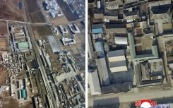 These images taken on January 4, 2026 and released as a combo image by North Korea's official Korean Central News Agency (KCNA) via KNS on January 10, 2026 shows an aerial view of Kaesong city, which North Korea claims is footage taken retrieved from a drone from South Korea that violated North Korean airspace. Seoul denies the allegation.