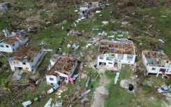 Damaged buildings in Jamaica in the aftermath of Hurricane Melissa