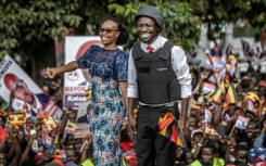 Bobi Wine campaigns in a flak jacket to highlight state violence