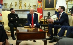 US Vice President JD Vance (R) criticized Ukrainian President Volodymyr Zelensky (L) during a high-profile Oval Office meeting with President Donald Trump in February 2025