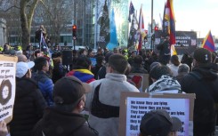 UK's opposition Badenoch attends demonstration against China's Mega Embassy