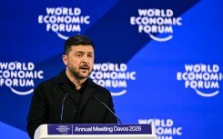 The speech to the Davos elite came minutes after Zelensky had met with US President Donald Trump