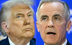 US President Donald Trump (L) and Canadian Prime Minister Mark Carney have sparred repeatedly since Trump returned to the White House in January 2025